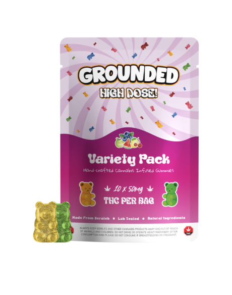 Grounded High Dose Bears – Variety Pack 500mg Gummies