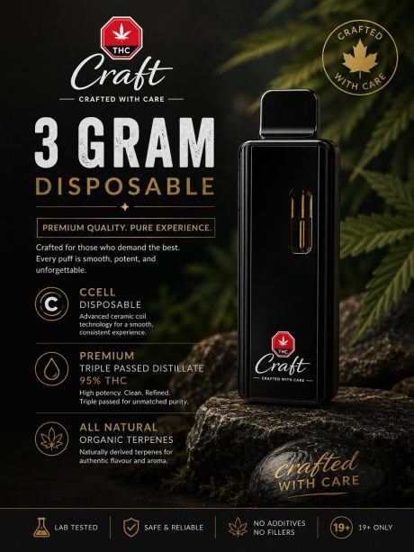 Craft - crafted with care | 3 Gram Disposable THC Vape
